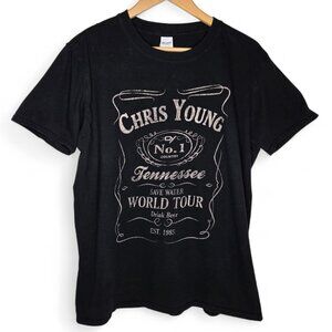 Chris Young World Tour Shirt Men's Whiskey Theme Tennessee Concert Country L